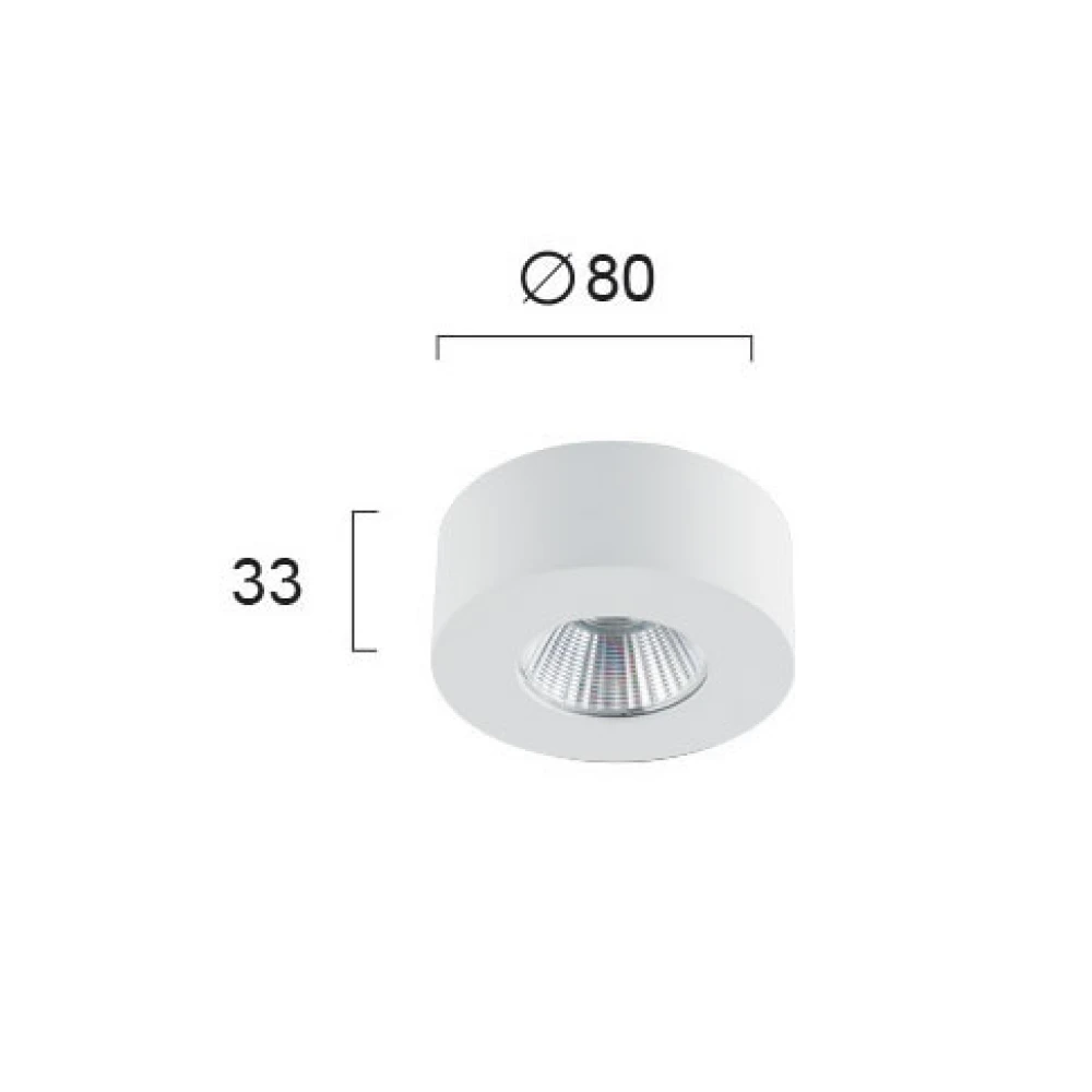 LED 7W Σποτ Οροφής Μαύρο Χρώμα Η:33 Fani VIOKEF