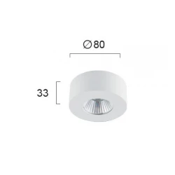LED 7W Σποτ Οροφής Σε Λευκό Η:33 Fani VIOKEF