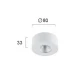LED 7W Σποτ Οροφής Μαύρο Χρώμα Η:33 Fani VIOKEF