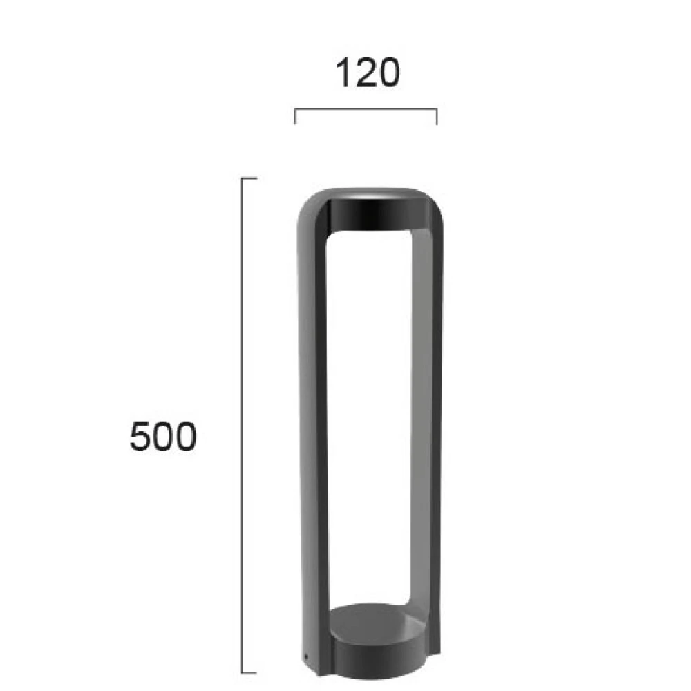 LED 13W Εξωτερικός Στήλος Κήπου Αλουμινίου Με Σκιάδιο Από PC H500 Jason VIOKEF - LED 13W Εξωτερικός Στήλος Κήπου Αλουμινίου Με Σκιάδιο Από PC H500 JasonLED 13W1040Lm3000KΑδιάβροχο IP65Διαστάσεις: 120x150x500 mm