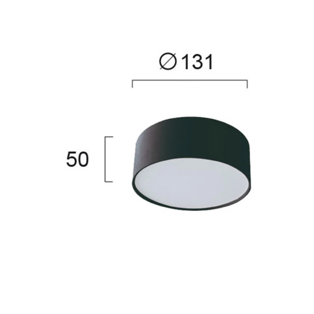 LED 15W Πλαφονιέρα Μεταλλική Σε Μαύρο Χρώμα D:131 Jaxon VIOKEF