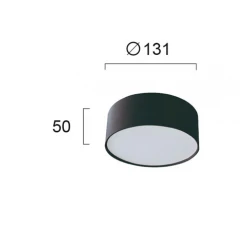 LED 15W Πλαφονιέρα Μεταλλική Σε Μαύρο Χρώμα D:131 Jaxon VIOKEF
