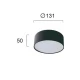LED 15W Πλαφονιέρα Μεταλλική Σε Μαύρο Χρώμα D:131 Jaxon VIOKEF