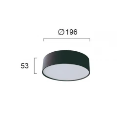 LED 23W Πλαφονιέρα Μεταλλική Σε Λευκό Χρώμα D:196 Jaxon VIOKEF
