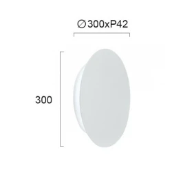 LED Επιτοίχιο Φωτιστικό Μεταλλικό Τσιμέντο 9W Ø300 KYKLOS VIOKEF