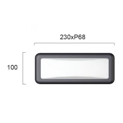 LED Απλίκα Εξωτερικού Χώρου Πλαστική Σε Ανθρακί 6W IP54 L230 MINOS VIOKEF