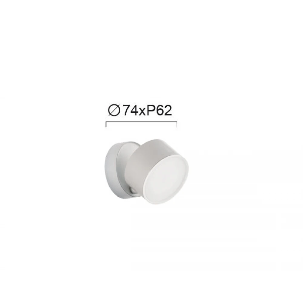 LED Μεταλλικό Σποτ Οροφής Λευκό 5W NOD VIOKEF
