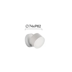 LED Μεταλλικό Σποτ Οροφής Λευκό 5W NOD VIOKEF
