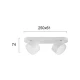 LED Μεταλλικό Σποτ Οροφής Λευκό 2x5W NOD VIOKEF