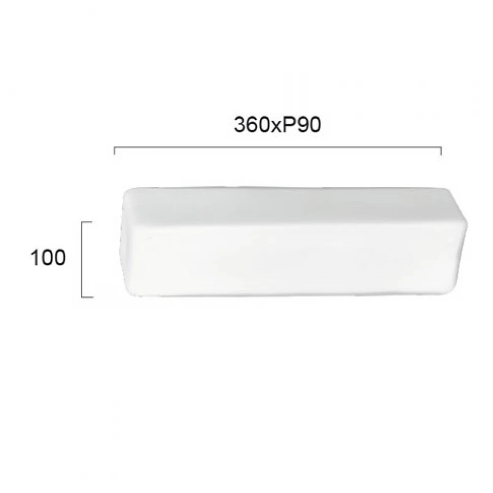 Απλίκα Από Οπάλ Σατινάτο Γυαλί Και Λευκή Μεταλλική Βάση Σε Μεγάλο Μέγεθος Tito VIOKEF