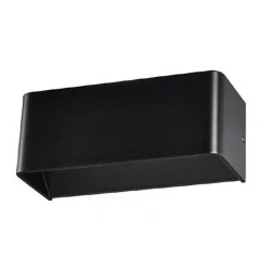 LED COB 6W Επίτοιχο Φωτιστικό Σποτ Σε Μαύρο 250x100  2xLED