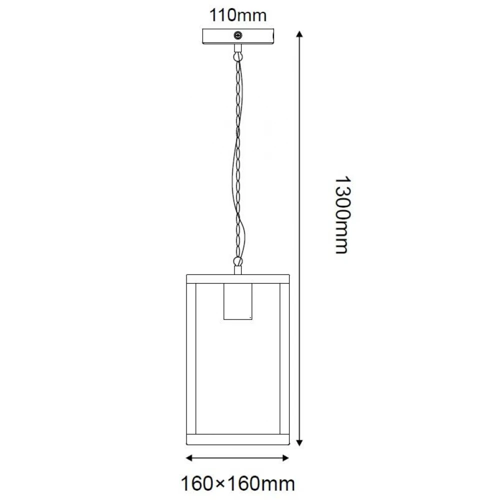 Κρεμαστό Φωτιστικό Εξωτερικού Χώρου Σε Γκρι Χρώμα 130cm 1x E27 IP44 CELIA Aca