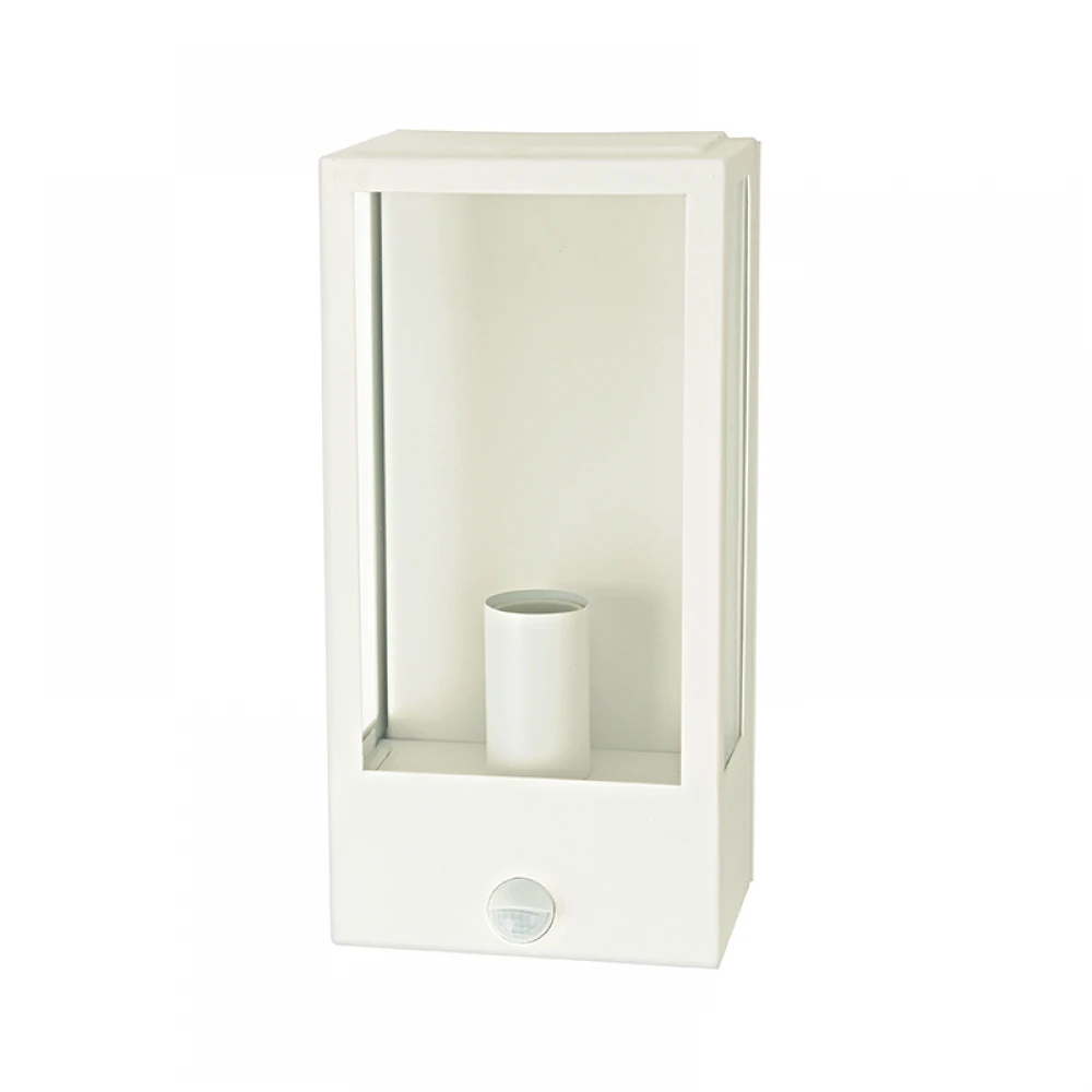 Επιτοίχιο Φωτιστικό Εξωτερικού Χώρου Σε Λευκό Με Αισθητήρα Κίνησης 33cm 1x E27 IP44 CELIA Aca