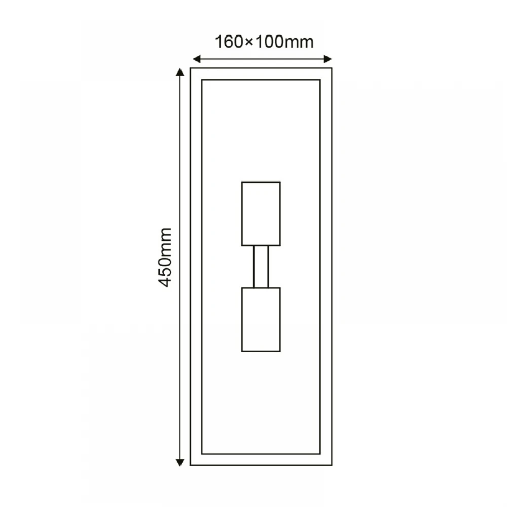 Επιτοίχιο Φωτιστικό Εξωτερικού Χώρου Σε Γκρί Up - Down 45cm 2x E27 IP44 CELIA Aca