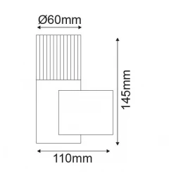 LED Απλίκα Εξωτερικού Χώρου UP 2W 90lm 3000K 120° IP44 CLETO Aca