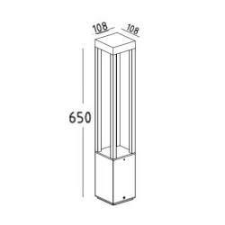 LED Κολωνάκι Εξωτερικού Χώρου Έμμεσου Φωτισμού 65cm 7W 356lm 3000K 120° IP54 SQ Aca
