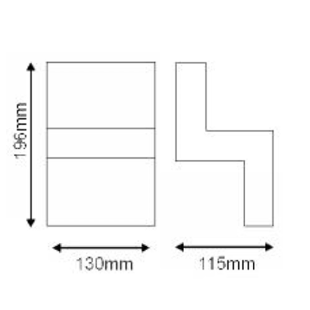 LED Απλίκα Εξωτερικού Χώρου Γωνιακή 6W 250lm 220° IP44 STAIR Aca