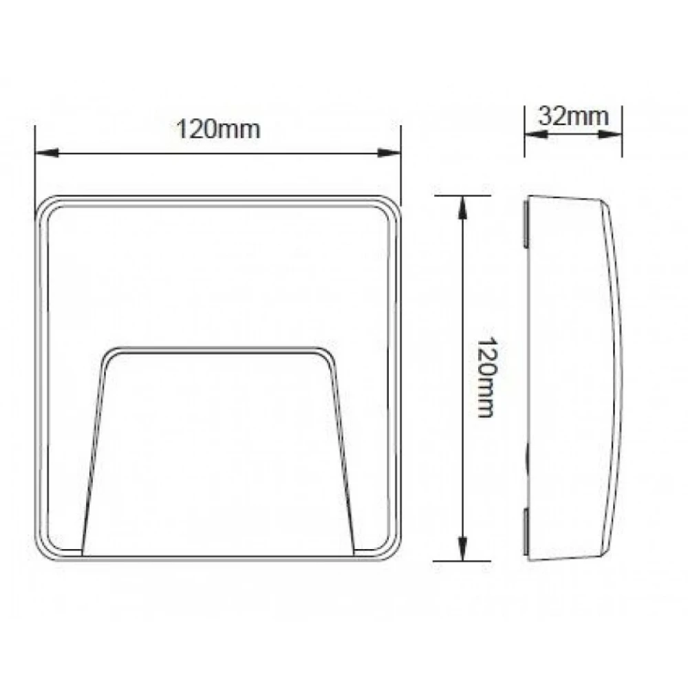 Led SLIM Επιτοίχιο 3W 230V IP65 Σε Γκρι Αποχρώση ACA
