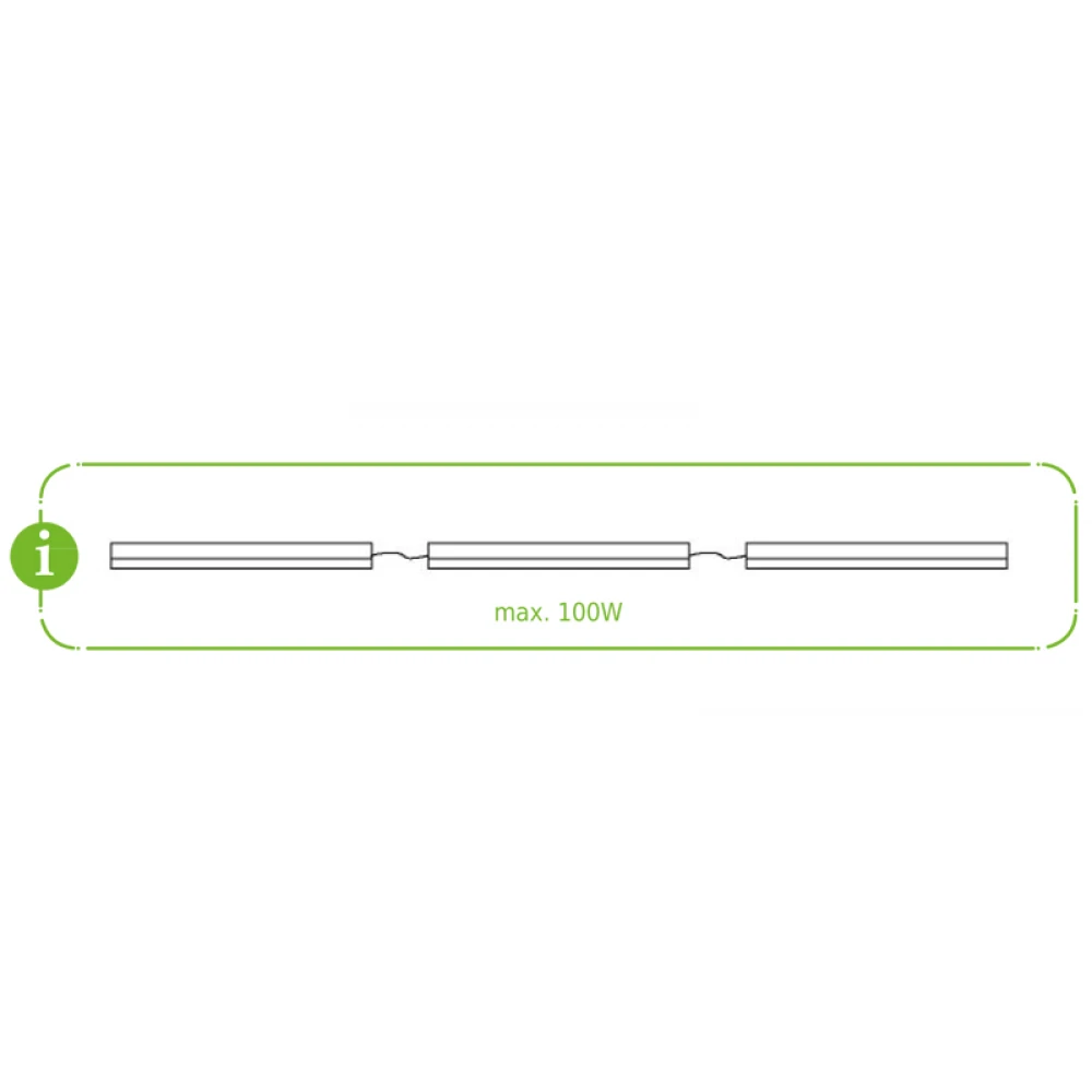 LED Γραμμικό Φωτιστικό Λευκό T5 120cm 17W IP44 180° PHILO Aca