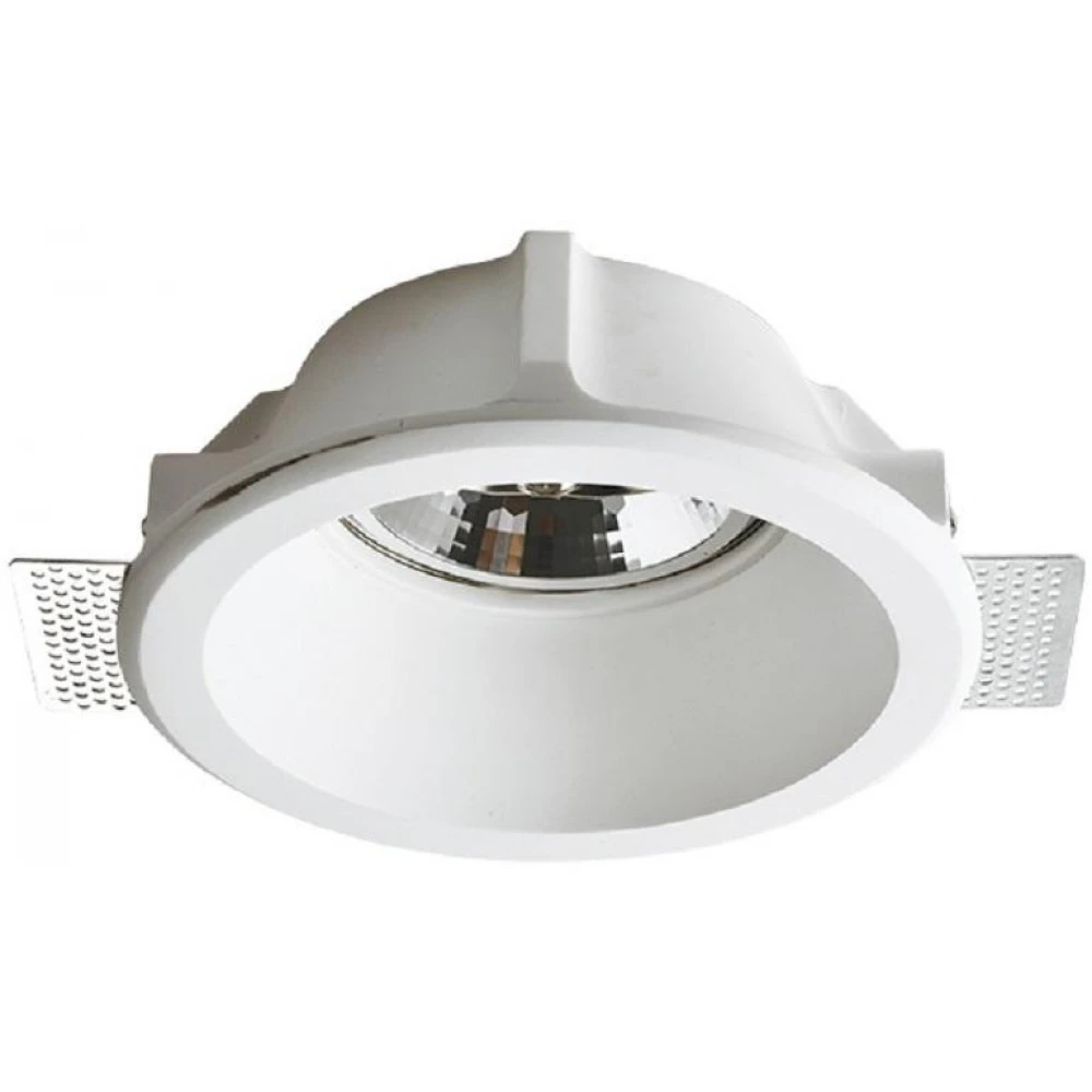 Γύψινο Χωνευτό Σποτ Οροφής Στρογγυλό Βαθύ ø100mm 1x AR111 max 50W ABBY Aca