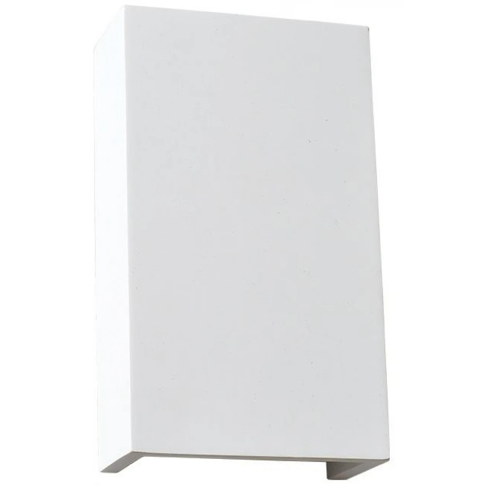 Απλίκα Γύψινη Ορθογώνια 20 x 11.6cm 1x G9 max 40W BLOCK Aca