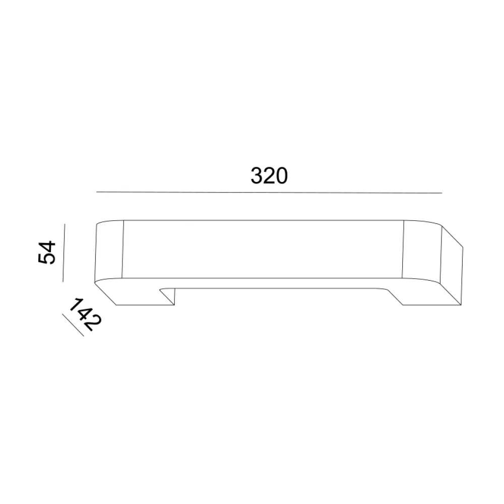 Απλίκα Γύψινη Μπάρα 320mm 1x R7s max 50W FOGA Aca