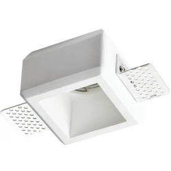 Γύψινο Χωνευτό Σποτ Οροφής Τετράγωνο Με Τετράγωνο Τελείωμα 80x80mm 1x GU10 max 35W JOSIE Aca