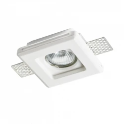 Γύψινο Χωνευτό Σποτ Οροφής Τετράγωνο 100 x 100mm 1x GU10 max 35W ERIN Aca