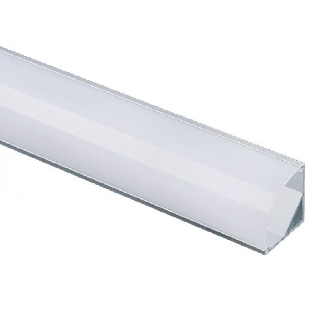 2 Μέτρα Προφίλ Αλουμινίου Γωνιακό P161 Corn Με Οπάλ Κάλυμμα ACA