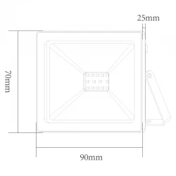 Αδιάβροχος LED SMD Προβολέας Αλουμινίου 20W Σε Λευκό Χρώμα 12-24V IP66 ACA