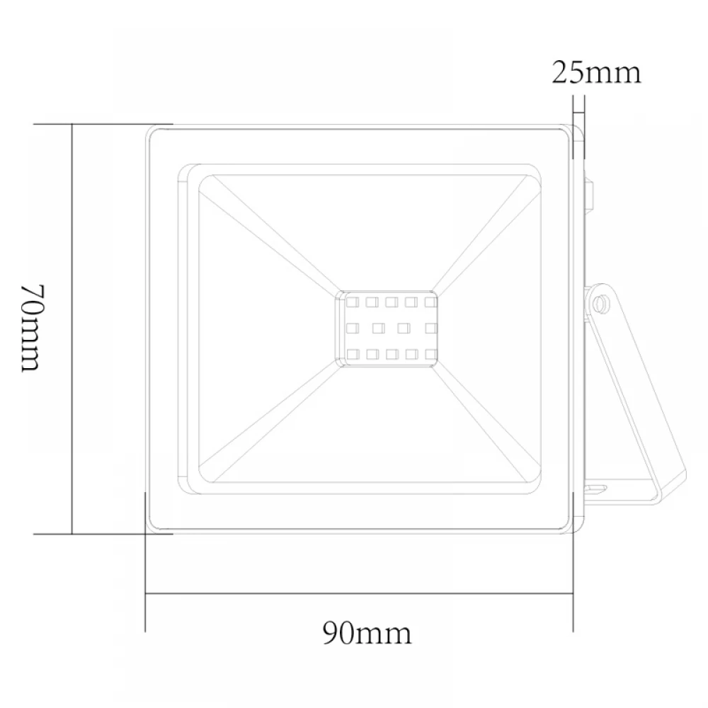 LED SMD Προβολέας Αλουμινίου Με Πράσινο Διακοσμητικό Φωτισμό 10W 230V AC ACA