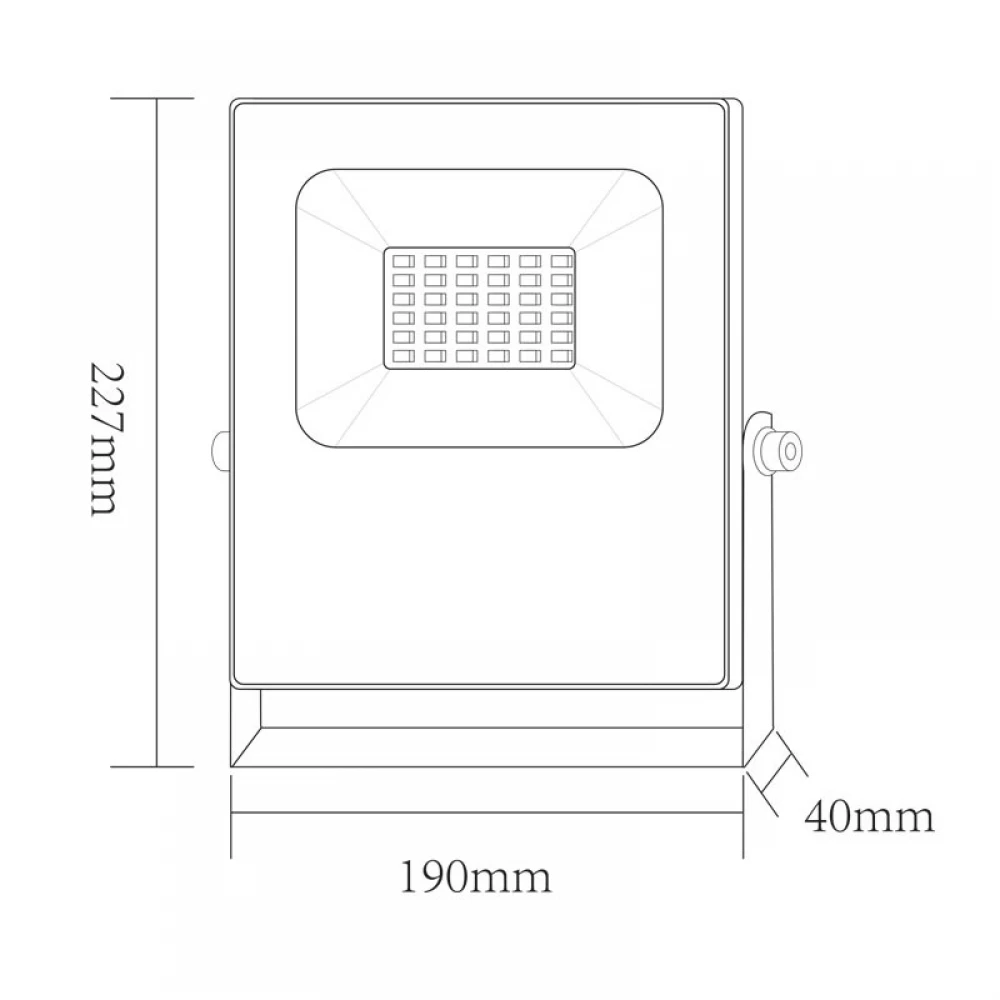 LED Προβολέας Σε Μαύρο Χρώμα 30W IP66 RGBW 110° Aca