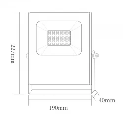 LED Προβολέας Σε Μαύρο Χρώμα 30W IP66 RGBW 110° Aca