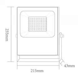 LED Προβολέας Σε Μαύρο Χρώμα 50W RGBW 110° Aca