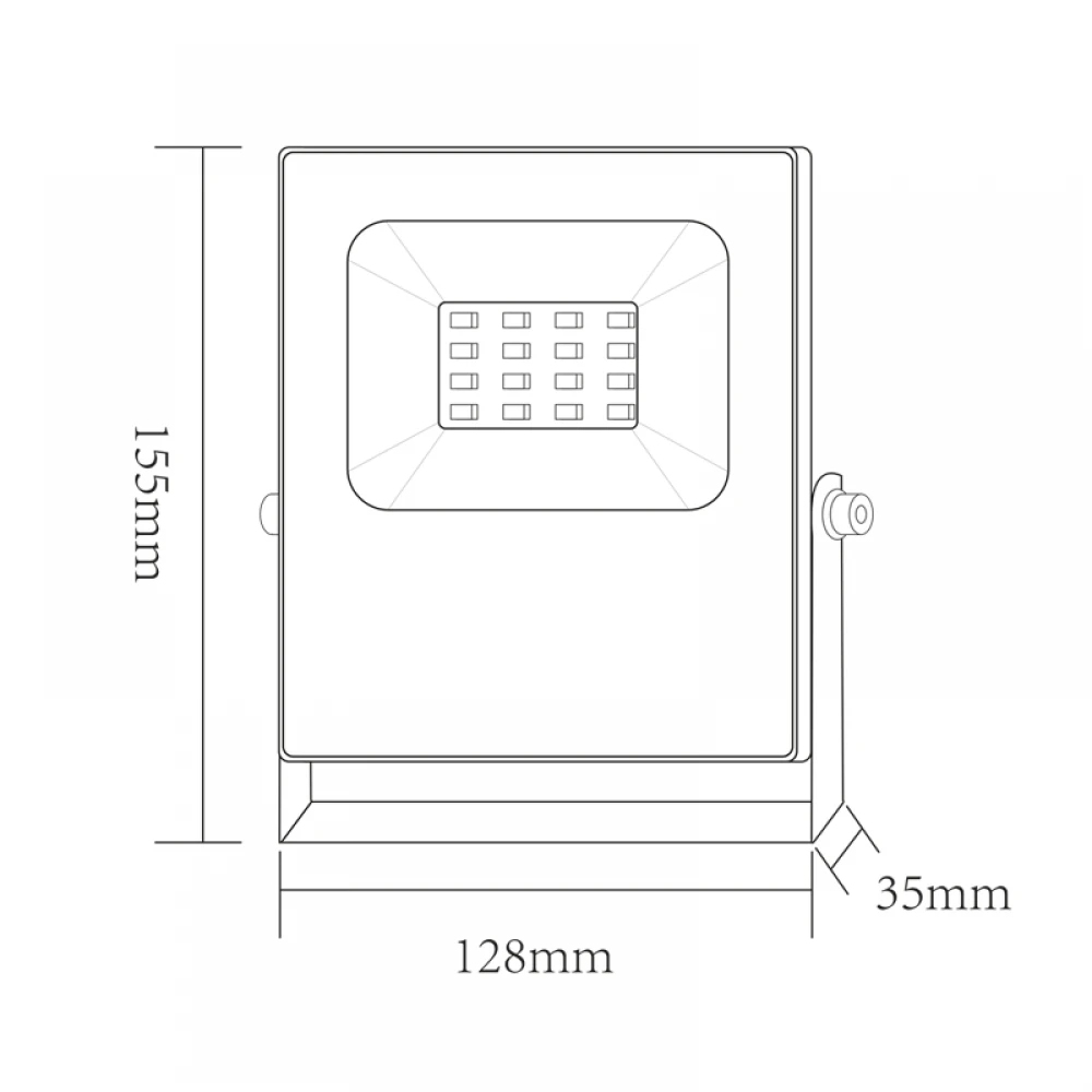 LED Προβολέας Σε Μαύρο Χρώμα 10W RGBW 110° Aca