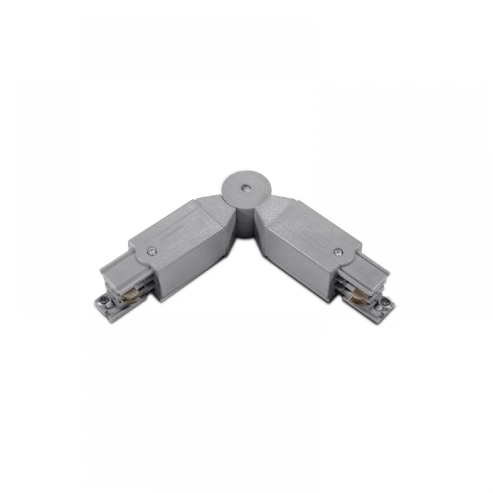 Σύνδεσμος Μεταβλητή Γωνία Για Τριφασική Ράγα Οροφής 4 Καλωδίων Σε Γκρι ACA