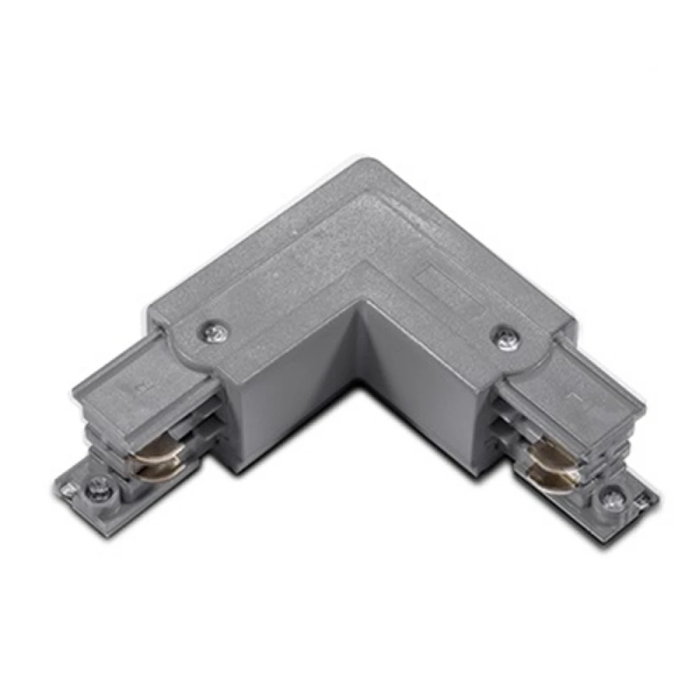 Σύνδεσμος Ένωση Γωνία Για Τριφασική Ράγα Οροφής 4 Καλωδίων Σε Γκρι ACA