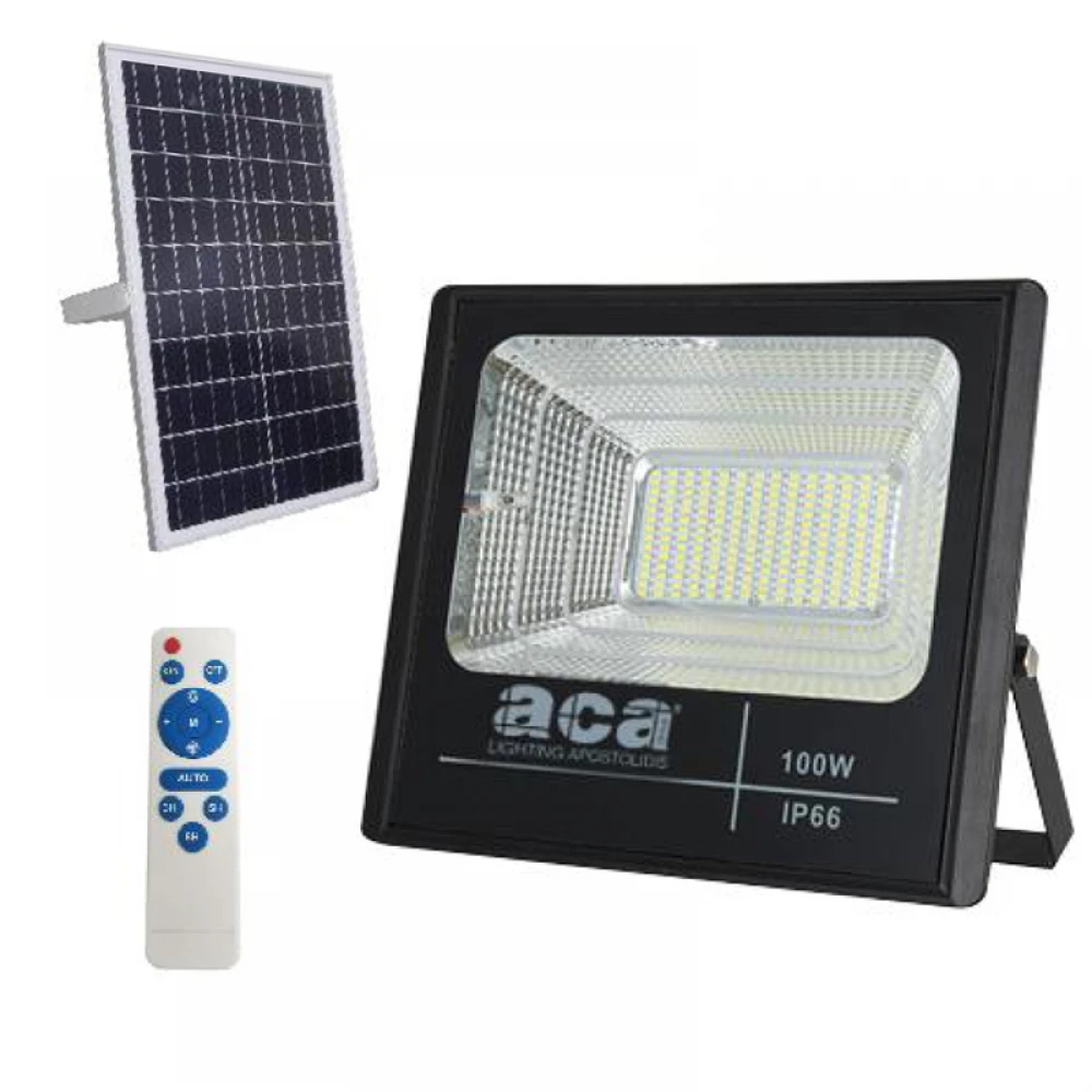 LED Προβολέας Με Φωτοβολταϊκό Πάνελ 200W 6000K 3.2V/30Ah IP66 120° SVIDE ACA