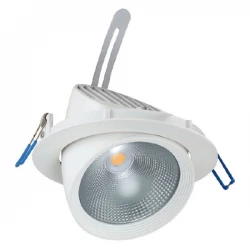 LED Χωνευτό Φωτιστικό Σποτ Κινητό Λευκό Στρογγυλό 30W 230V 60° IP20 LINO ACA