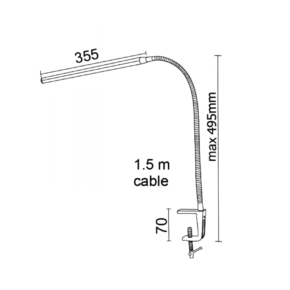 Φωτιστικό Γραφείου Μεταλλικό LED Αφής Dimmable Ασημί - Aca Decor