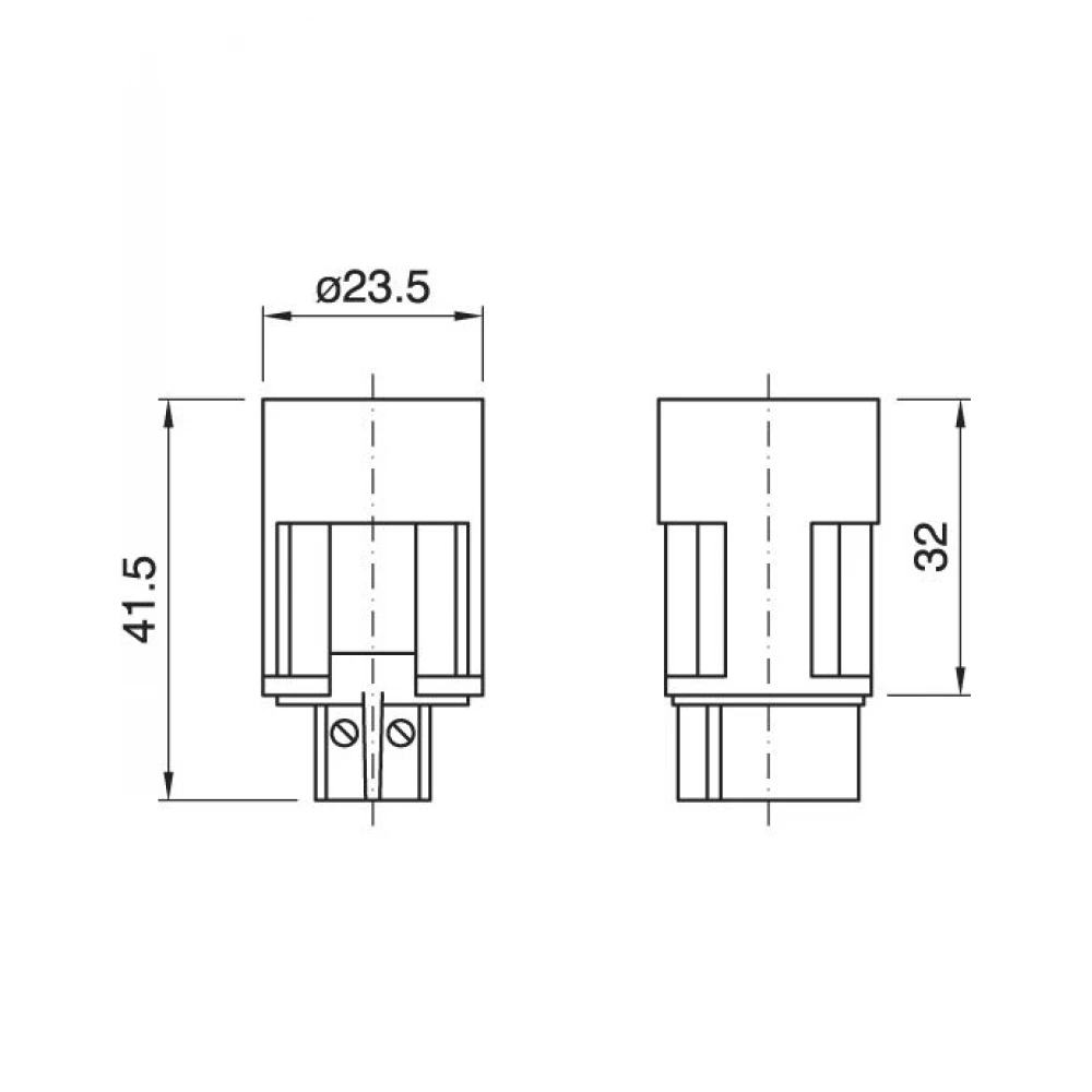 Ντουί Θερμοπλαστικό E14 Μαύρο ARDITI