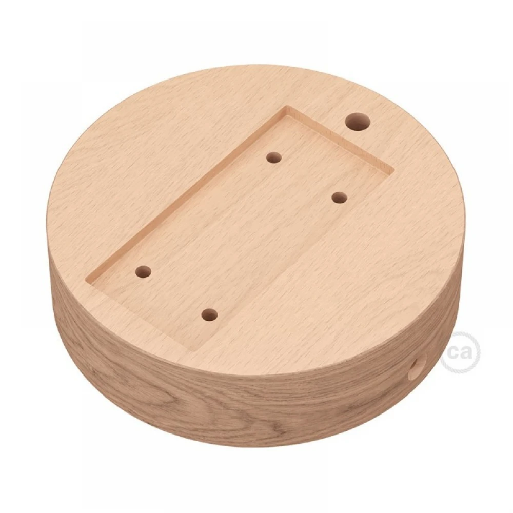 Ξύλινη Βάση Τοίχου Στρογγυλή Για Το Archet(To) Creative Cables