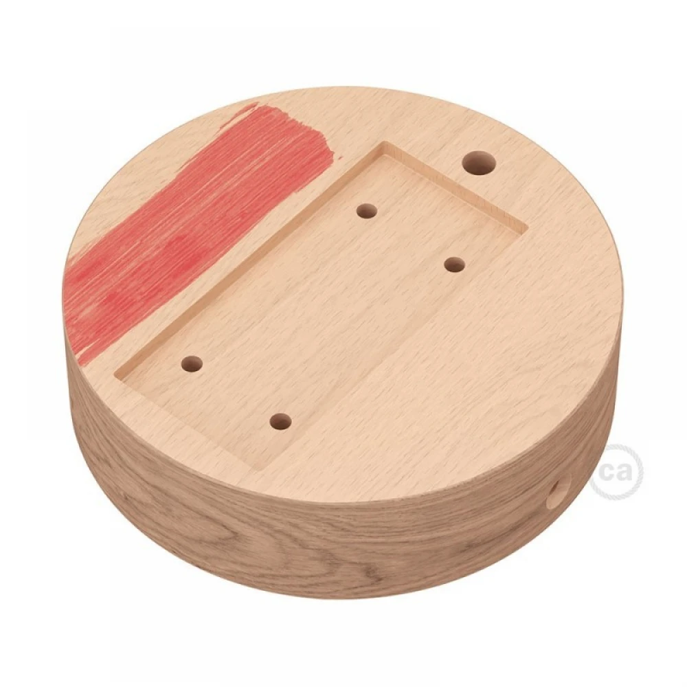 Ξύλινη Βάση Τοίχου Στρογγυλή Για Το Archet(To) Creative Cables