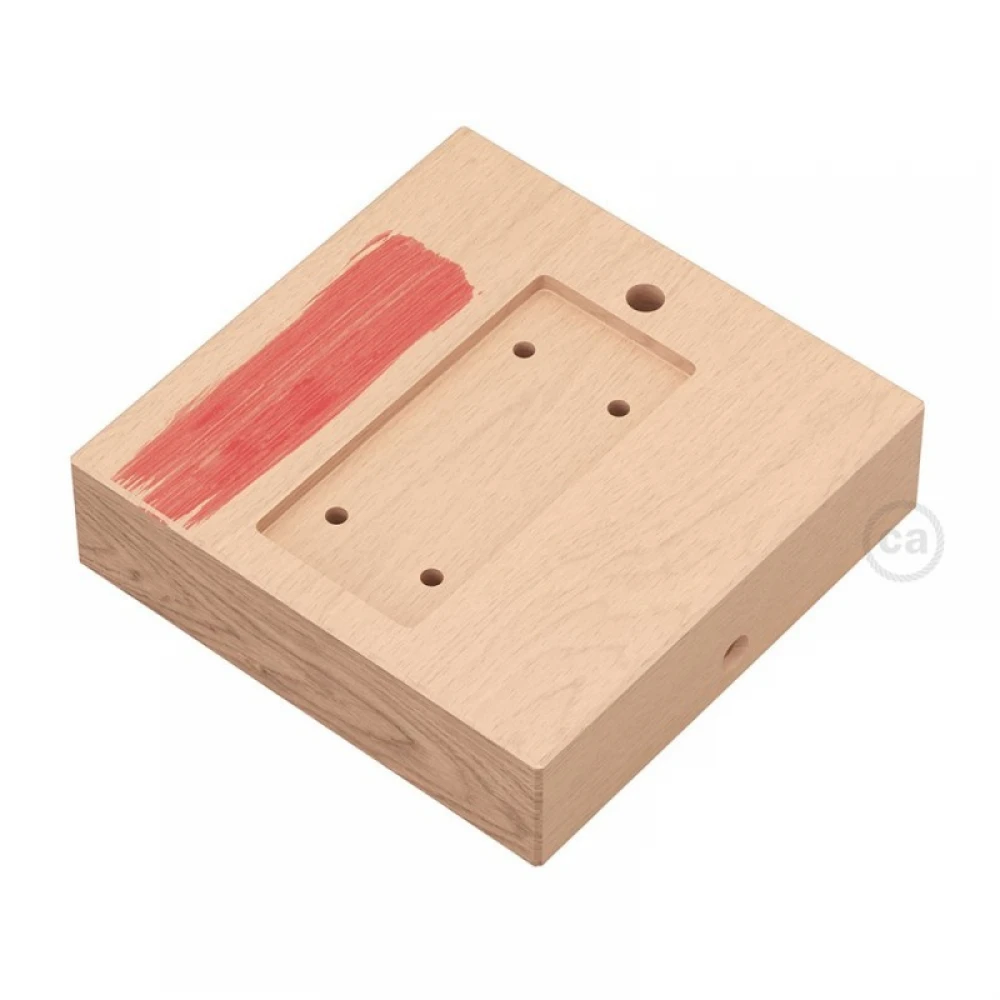 Ξύλινη Βάση Τοίχου Τετράγωνη Για Το Archet(To) Creative Cables