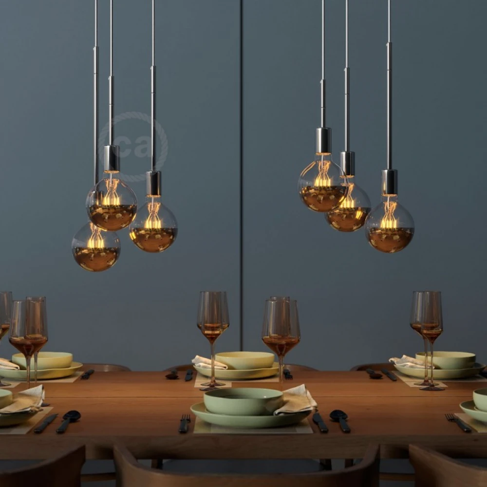 Σωληνάκι Προέκτασης Μεταλλικό Χρωμίου 15cm Creative Cables