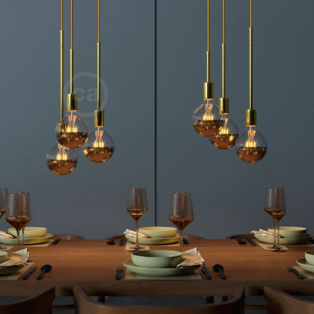 Σωληνάκι Προέκτασης Μεταλλικό Χρυσό 25cm Creative Cables