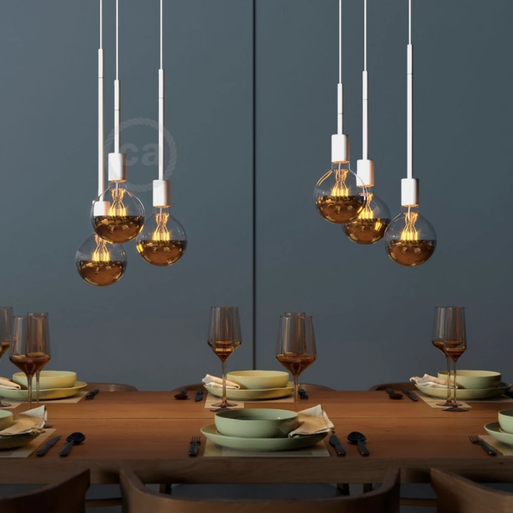 Σωληνάκι Προέκτασης Μεταλλικό Λευκό Creative Cables