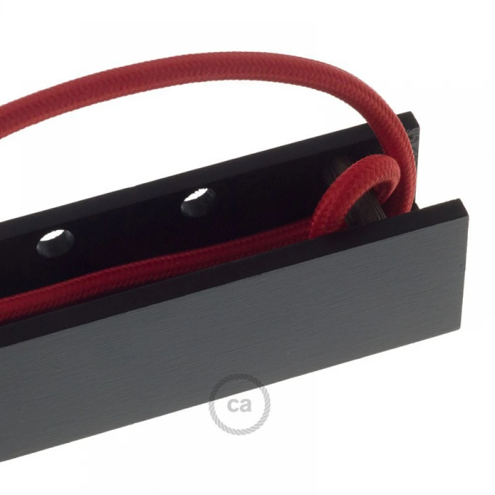 Pinocchio Μαύρη Ξύλινη Βάση Για Τοίχο Ιδανική Για Κρεμαστά Φωτιστικά Creative Cables