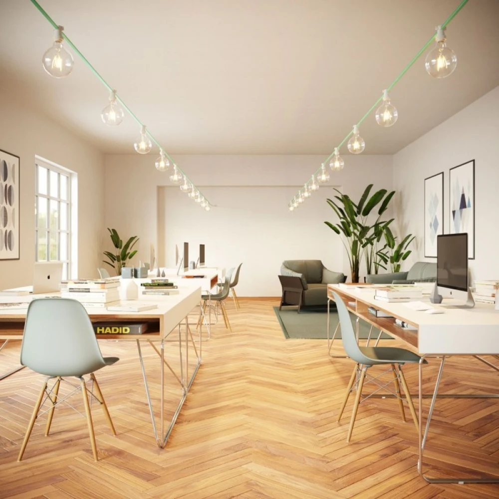 Γιρλάντα Έτοιμη Για Χρήση, 7,5m Υφασμάτινο Καλώδιο Πλακέ Πράσινο Οπάλ CH69 με 5 Ντουί, Γάντζο Και Φις Creative Cables