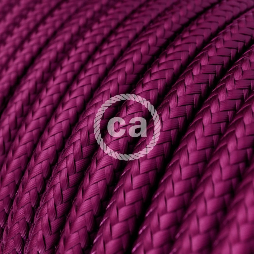 Στρόγγυλο Υφασμάτινο Καλώδιο - RM35 Έντονο Μωβ Βιολετί Creative Cables